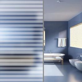 Window film white with frosted stripes pvc 35.4 in x 65.6 ft