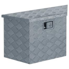 Aluminum box 27.6"x9.4"x16.5" trapezoid silver
