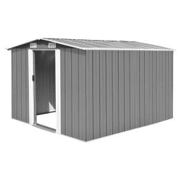 Garden shed grey galvanized steel large sliding components