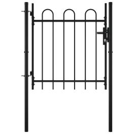 Single door fence gate with hoop top 39.4"x29.5"