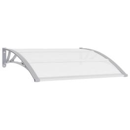 Door canopy grey and transparent polycarbonate, abs, aluminum