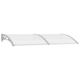 Door canopy grey brackets, transparent sheets