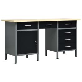 Workbench black 63"x23.6"x33.5" steel