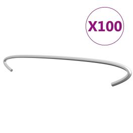 Gabion hooks 100 pcs galvanized steel 19.7"
