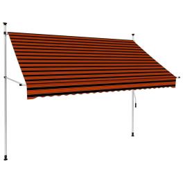 Retractable awning orange polyester with pu coating 98.4 in width