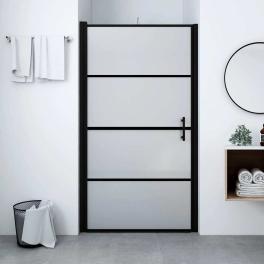 Shower door frost tempered glass 35.8"x76.8" black