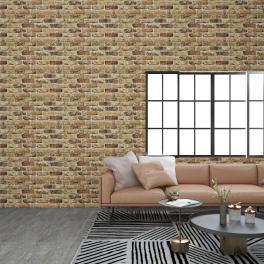 3d wall panels with dark sand brick design 10 pcs eps