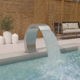 Pool fountain silver stainless steel 304 medium decorative inlays