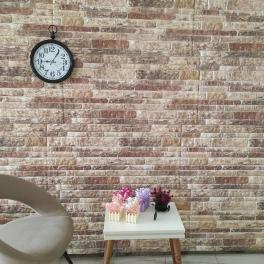 3d wall panels with multicolor brick design 10 pcs eps