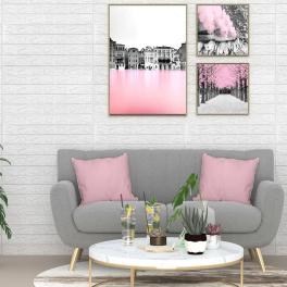 Wallpaper set of 10 white pe foam 27.6 x 30.3 in wallpaper