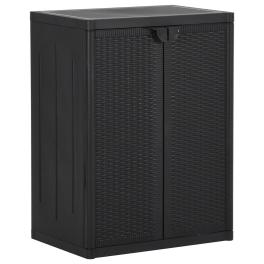 Garden cabinet black 100% polypropylene medium durable