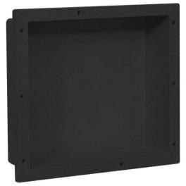 Shower niche matt black 16.1"x14.2"x3.9"