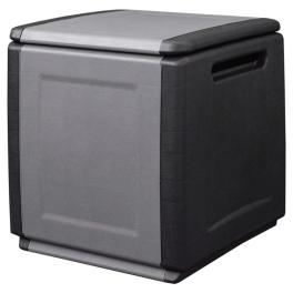 Garden storage box dark grey and black 100% polypropylene medium