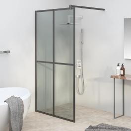 Walk-in shower screen 39.4"x76.8" dark tempered glass