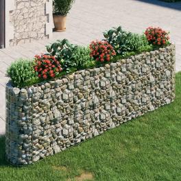 Gabion raised bed silver galvanized iron large durable