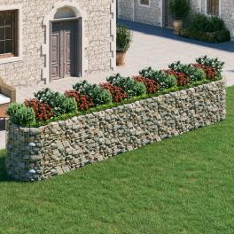 Gabion raised bed silver galvanized iron extra long tough