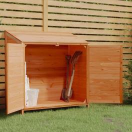 Garden shed brown solid fir wood medium garden shed rectangular
