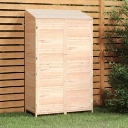 Garden shed natural fir wood solid fir wood 40.2x20.5x68.7 in