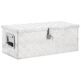 Storage box silver 27.6"x12.2"x10.6" aluminum