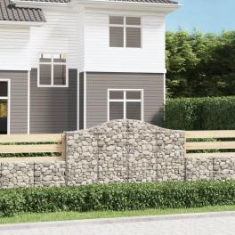 Gabion basket silver galvanized iron 78.7 x 11.8 x 47.2 in