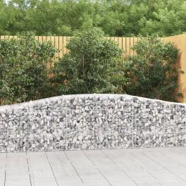 Gabion basket silver galvanized iron 157.5 in x 19.7 in x 31.5 in