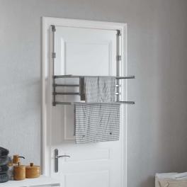 Drying rack for balcony 35"x9.8"x(23.6"-37.4") aluminum