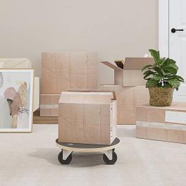 Transport trolleys 2 pcs round Ø15"x4.5" 551.2 lb