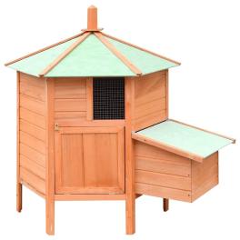 Chicken coop brown and green