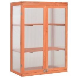 Greenhouse wooden wood and polycarbonate board 29.5x18.5x42.9 in