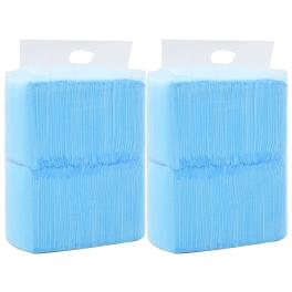 Pet training pad set of 200 blue and white