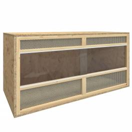 Terrarium brown engineered wood 39.4 x 18.5 x 18.5 in