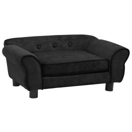 Dog sofa black plush, fir wood small removable covers dog sofa