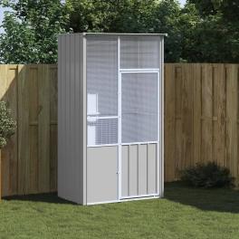 Bird cage grey galvanized steel large bird cage rectangular