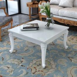High gloss coffee table high gloss white mdf and plastic 31.5 in