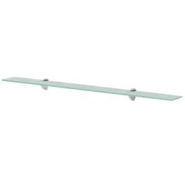 Floating shelf clear tempered safety glass 39.4 x 3.9 in
