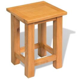End table brown solid oak wood compact durable end table