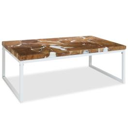 Coffee table white teak wood medium durable coffee table