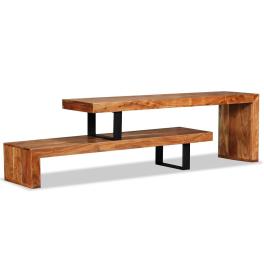 Tv stand unique natural wood grain solid acacia wood medium