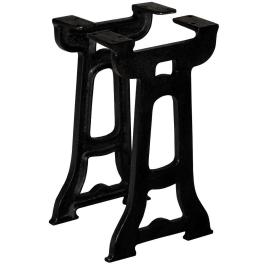 Bench leg set of 2 black solid cast iron 9.8 x 16.1 in durable
