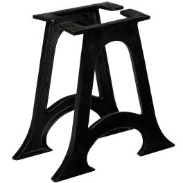 Coffee table leg set of 2 black solid cast iron medium durable