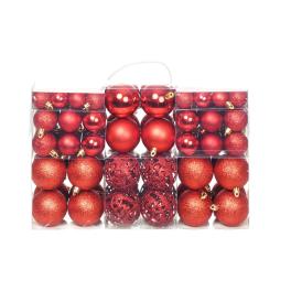 Christmas ball set of 100 red plastic set of 100 pieces