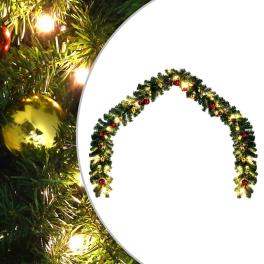 Garland green, gold, red pvc extra long decorative inlays