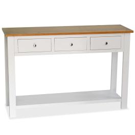 Console table white and brown