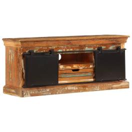 Tv stand varies reclaimed wood, metal 43.3 x 11.8 x 17.7 in