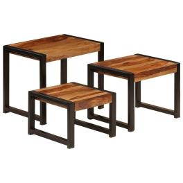 Side table set of 3 various shades