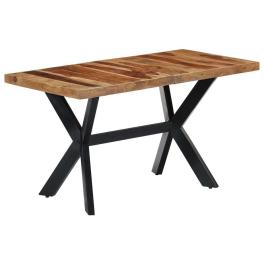 Dining table natural wood and black