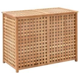 Laundry bin 34.4"x18.1"x26.4" solid wood walnut