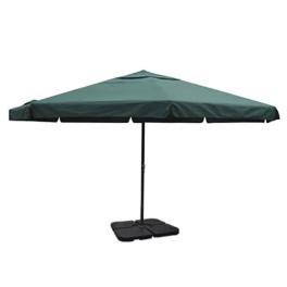 Garden parasol green aluminum, steel, plastic, polyester large