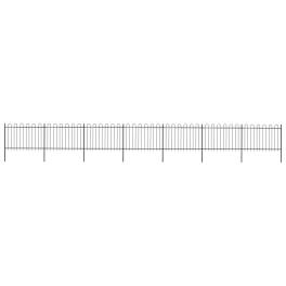 Garden fence with hoop top steel 39' black