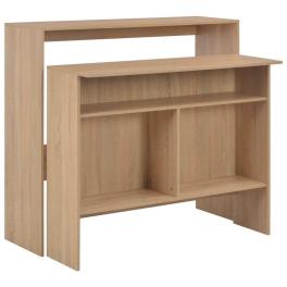 Bar table oak engineered wood 51.2 x 15.7 x 47.2 in modern